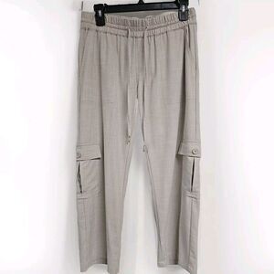 Liverpool Los Angeles Cargo Cropped Pants Oatmeal Beige Women’s 4/27 VGUC